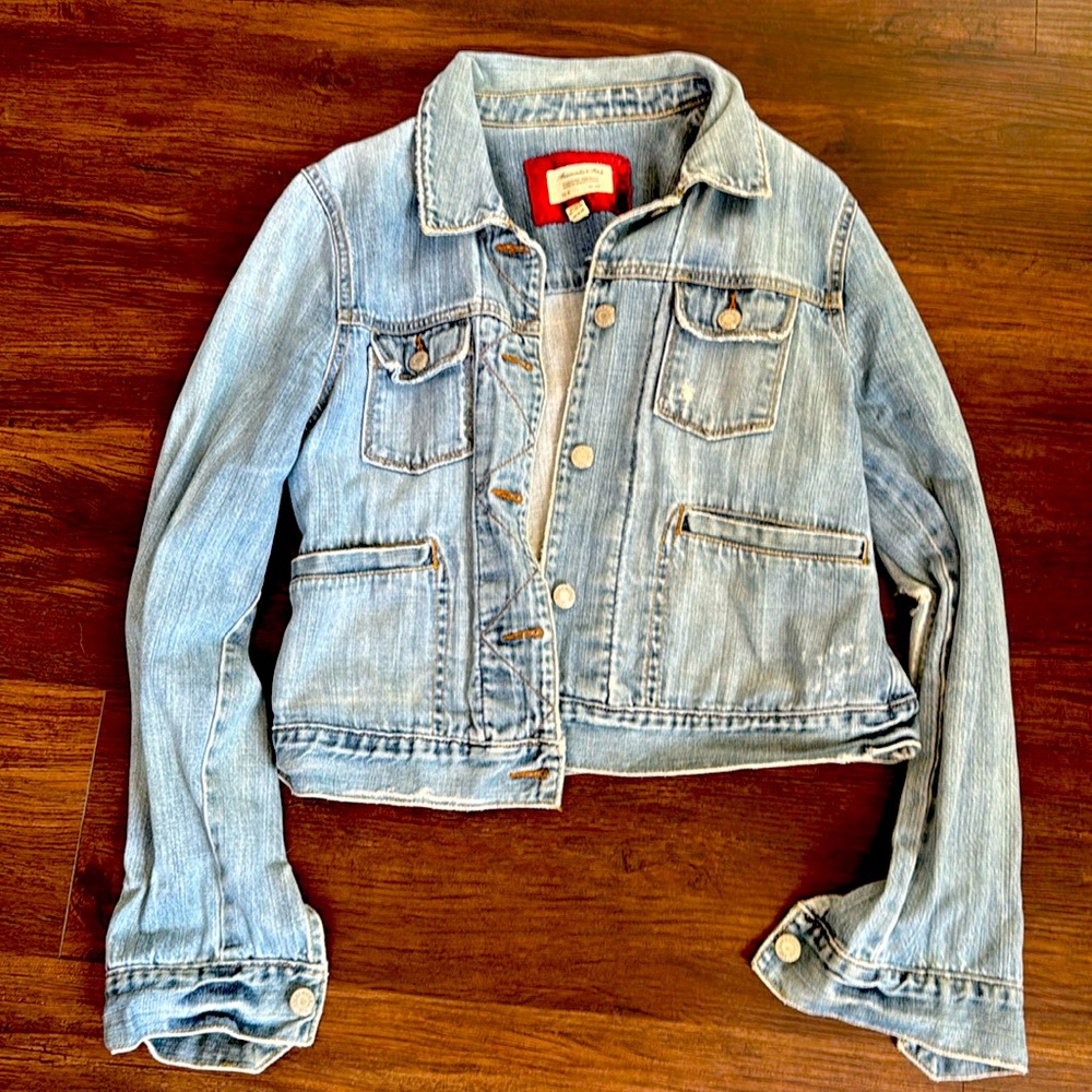 Abercrombie & Fitch Distressed Jean Jacket